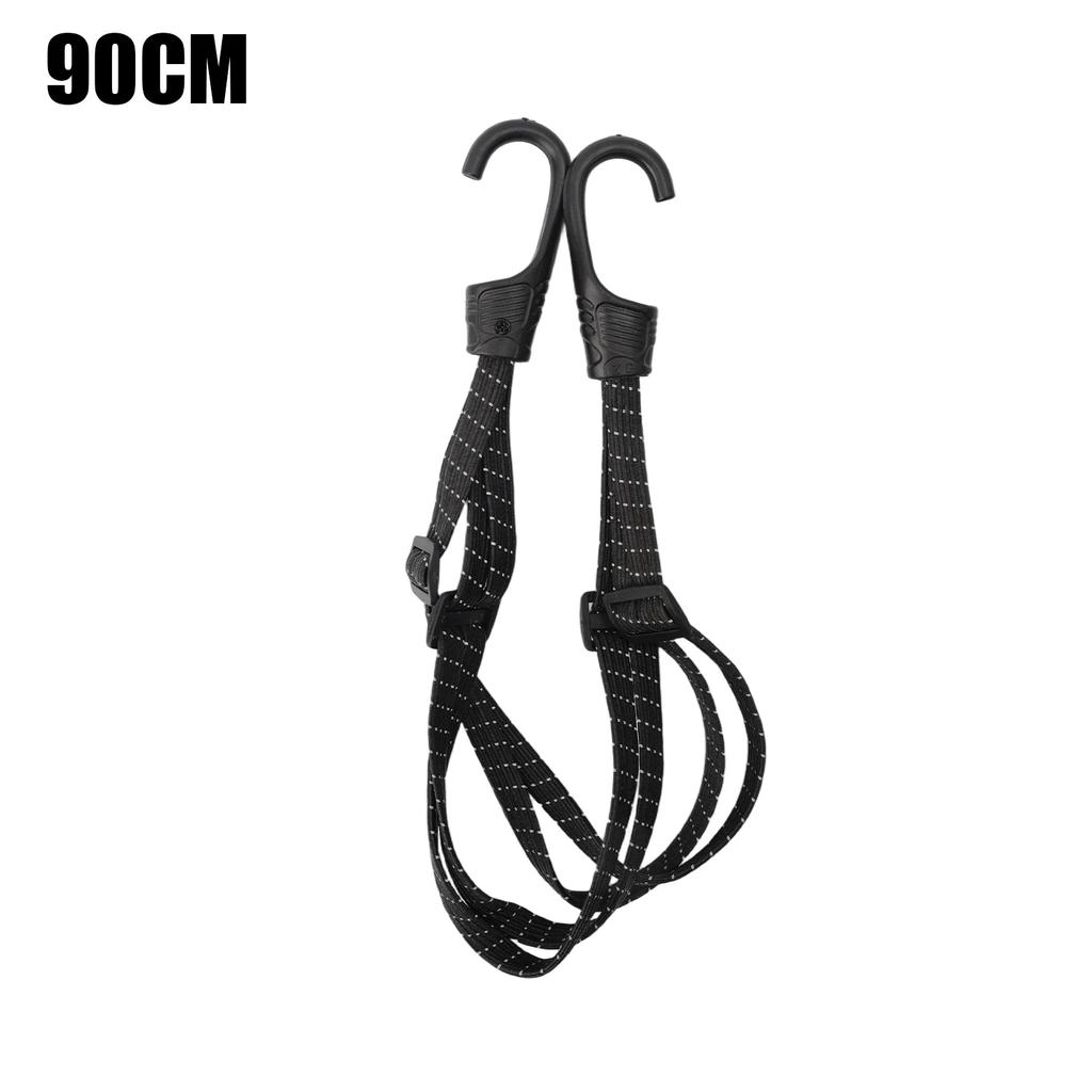 Luggage Retractable Elastic Rope Fixed Strap Luggage Reflective Multi-functional 60/90CM Motorcycle Helmet Straps Hook 60/90cm