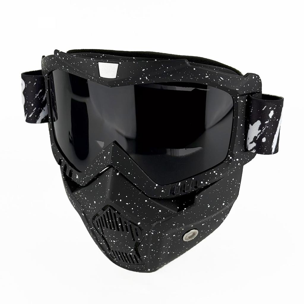 Maska do jazdy na motocyklu, gogle narciarskie, kask, odpinane gogle dla mężczyzn i kobiet Ochrona UV400Przed wiatrem i piaskiem Wizjer kasku