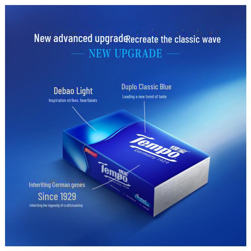 Tempo Debao Dětské kapesníčky bez parfemace, Rodinné balení, 4vrstvé, 90 kusů, 4 balení, Navlhčitelné ubrousky