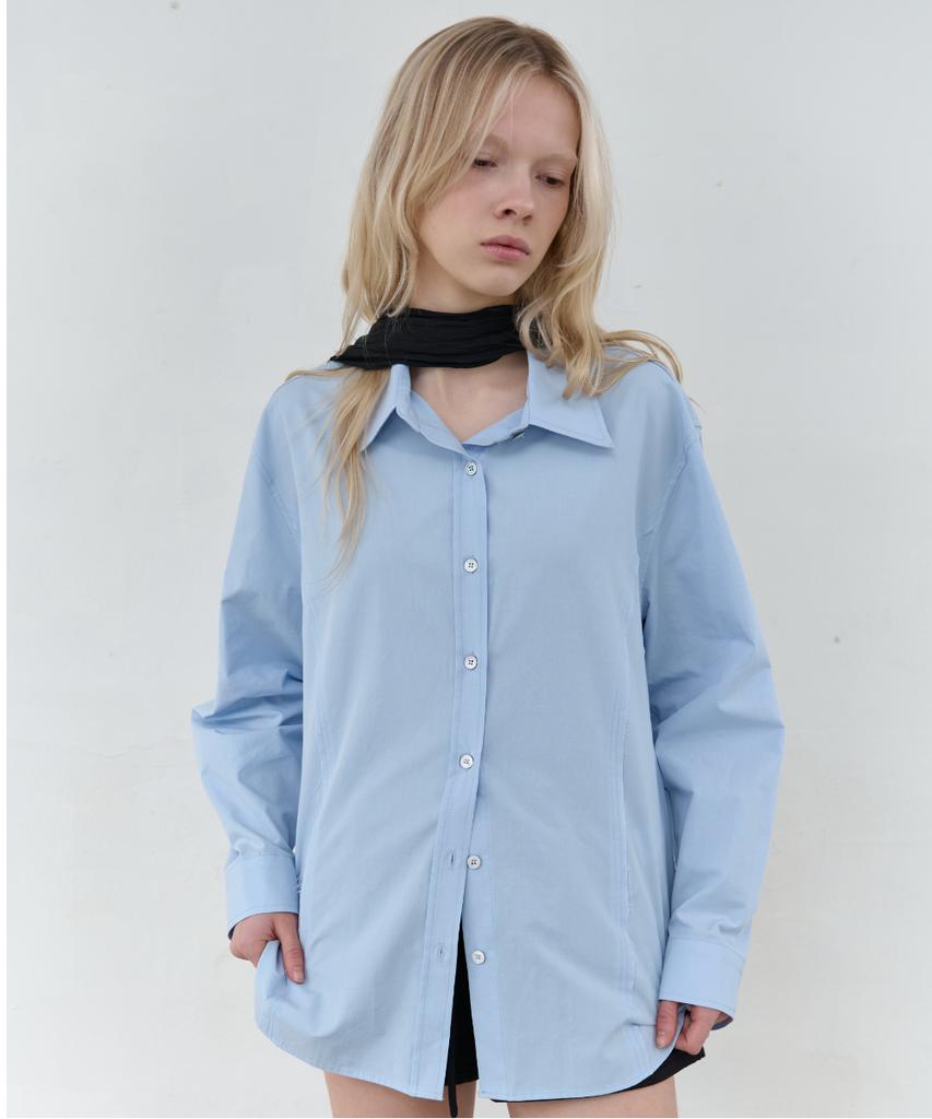 Seolan Vintage Cotton Shirt_Skyblue