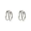 Minimalist Cross Hoop Earrings For Women Gold Color Huggie Hoops Pave AAA+ CZ X-Shape Daily Statement Jewelry for Women Party