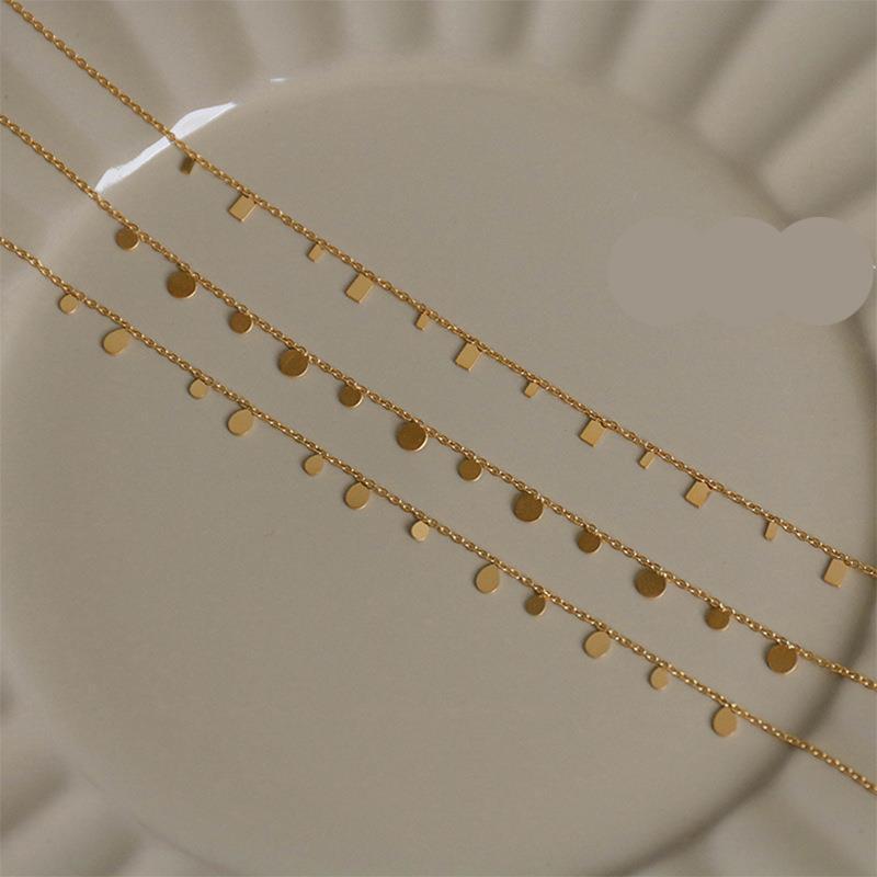 Stainless Steel Simple Fashion Waterdrop Pendant Necklace for Women Trendy Waterproff Chain Neck Party Jewelry Gifts
