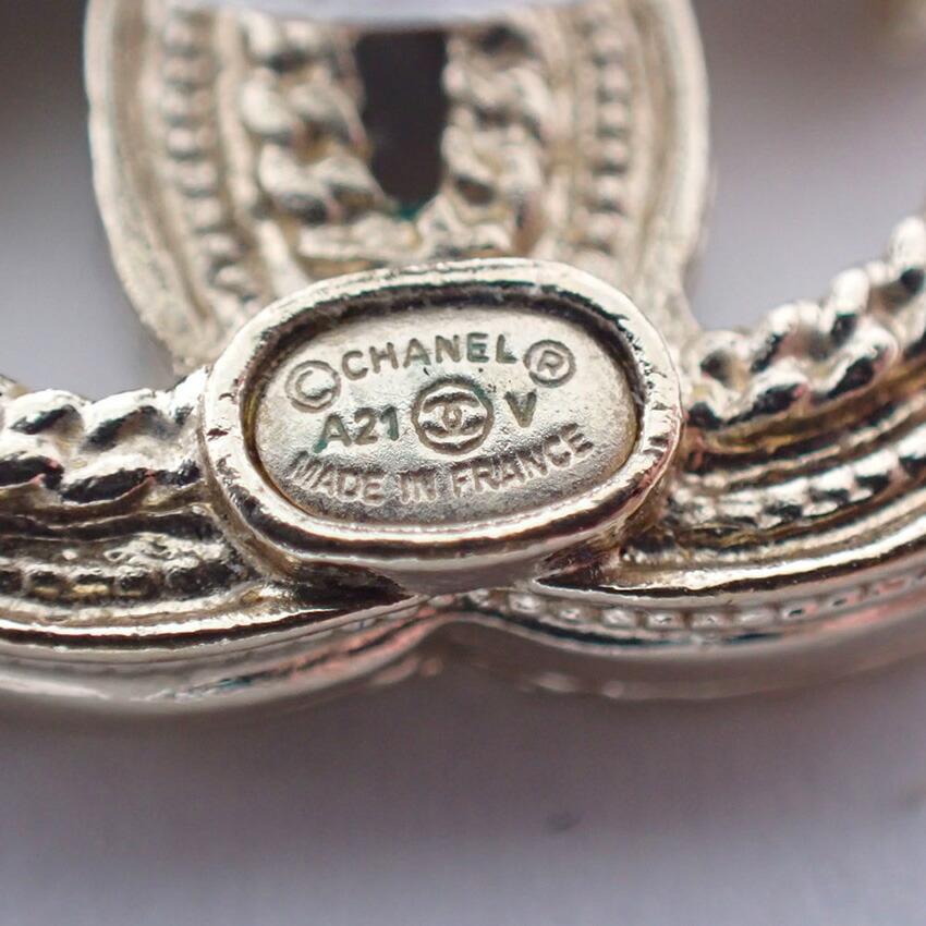 [Pre-owned] CHANEL Coco Mark Faux Pearl Earrings/j55-49