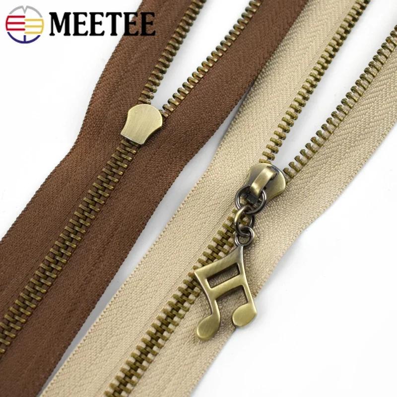 1/2/3/5M Meetee 5# Rollen-Metallreißverschlüsse mit Schiebern Tasche Schuhe Jacke Dekor Verschluss Reißverschluss nach Metern DIY Reparatur Nähzubehör