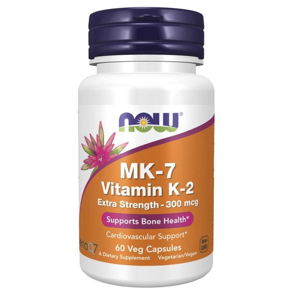 Now Foods MK-7 Vitamin K-2 Extra Strength 300mcg Veg Capsules 1 pcs 60 Tablets