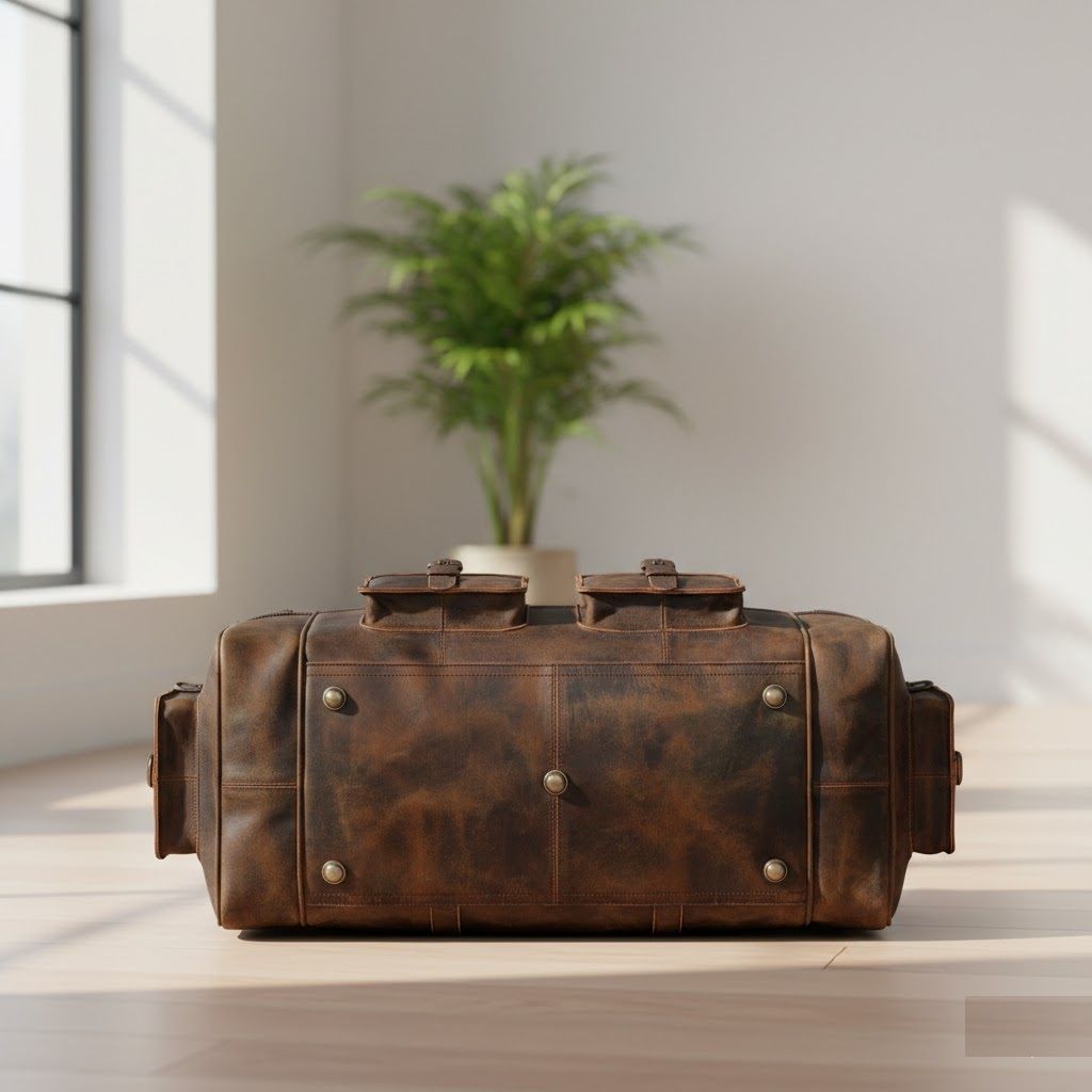 Personalisierte Leder-Reisetasche, Vollnarbenleder-Turnbeutel, Leder-Reisetasche für Männer, handgefertigte Leder-Wochenendtasche, Leder-Reisetasche als Geschenk