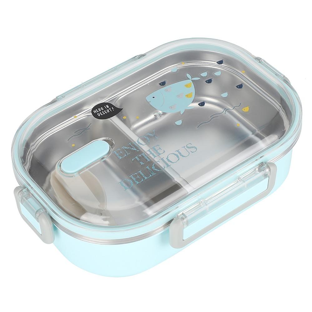 304 Stainless Steel Leakproof Food Container 650ML Capacity Metal Food Container For Adults синий