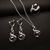 Pearl Wedding Dress Women's Necklace Neck Chain Earrings Earrings Set Jewelry Three-piece Pearl Bracelet Fashion