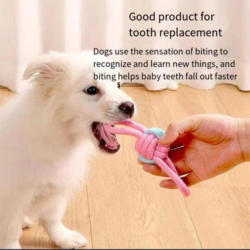 Rope Ball for Large and Small Dogs Resistant Soft Cotton Teeth Grinding Bite Resistant Chew Interactive Dog Toys Dog Accessori
