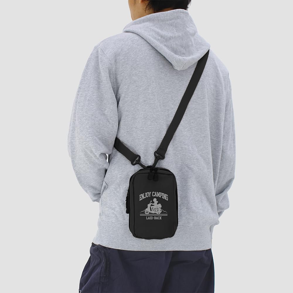 2D Cospa Camp SEASON Silhouette Bike Shima Rin Mini Shoulder Pouch BLACK [Official] "Laid-Back 3"