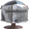 Viking Battle Visored Knight Černá přilba Středověká Barbate Helm Armor SCA LARP replika