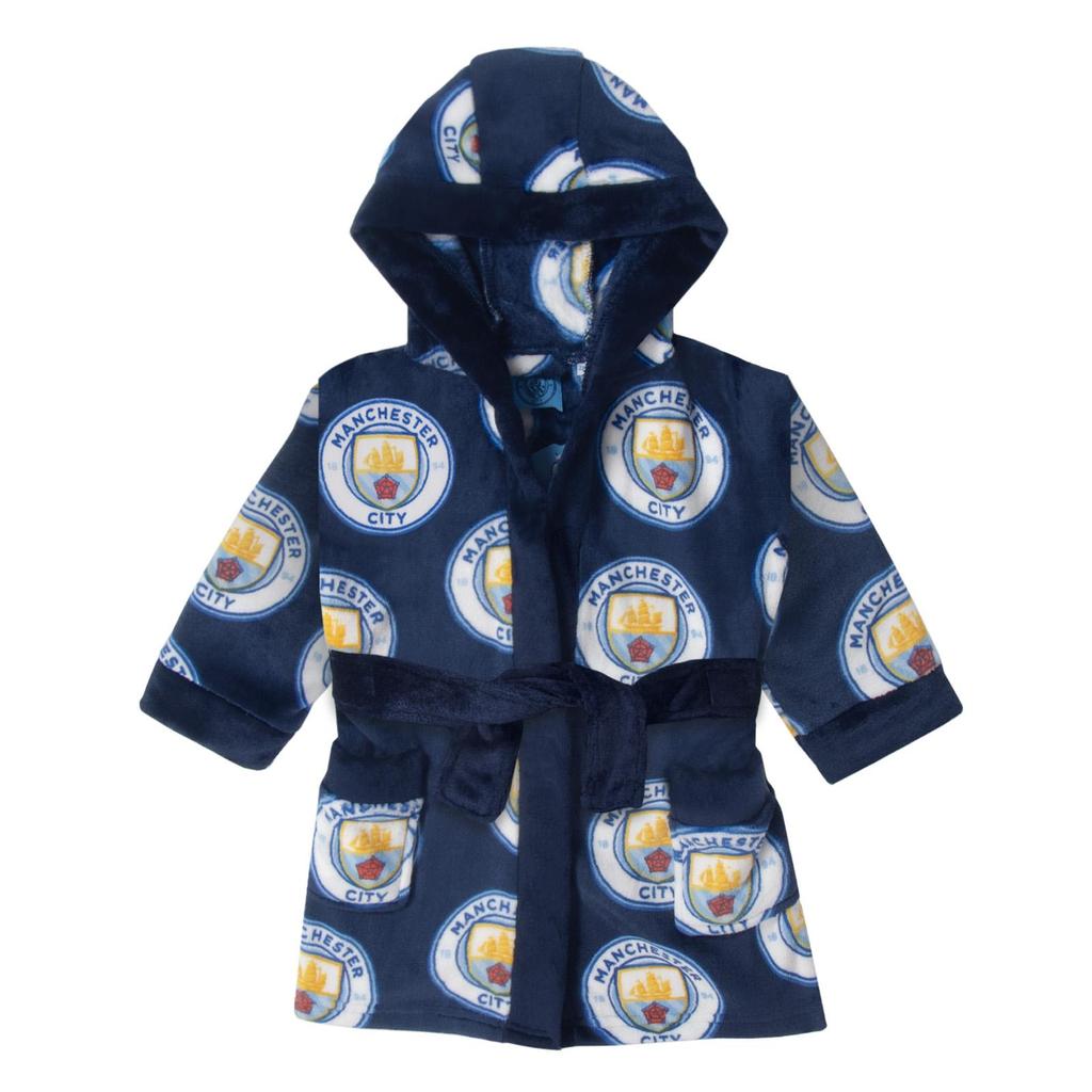 Manchester City FC Baby Crest Fleece Dressing Gown