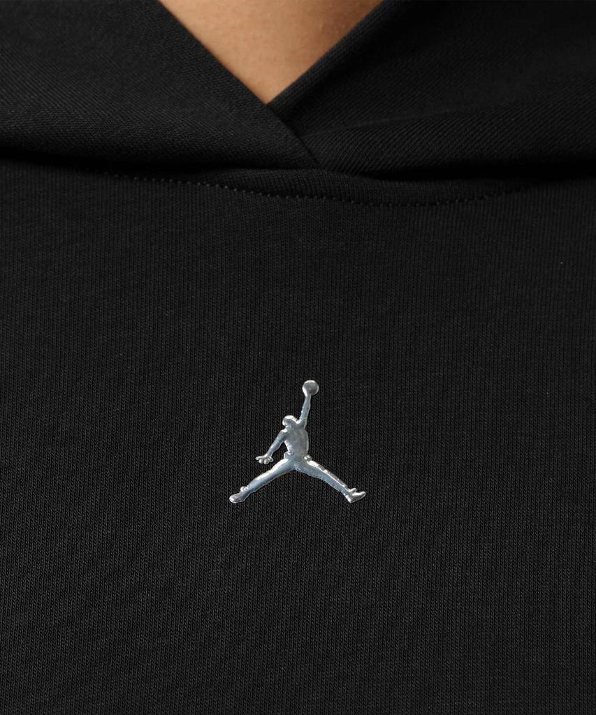 Nike Jordan Brooklyn Fleece Crop Pullover Hoodie W - Black / Iv7524-010