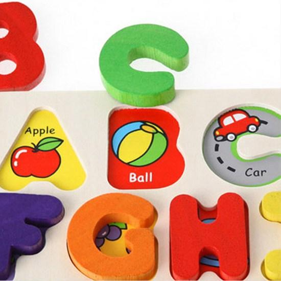 Todoribro Alphabet Three-dimensional Board Puzzle WOODENTOY-B, Korean Popular Puzzles