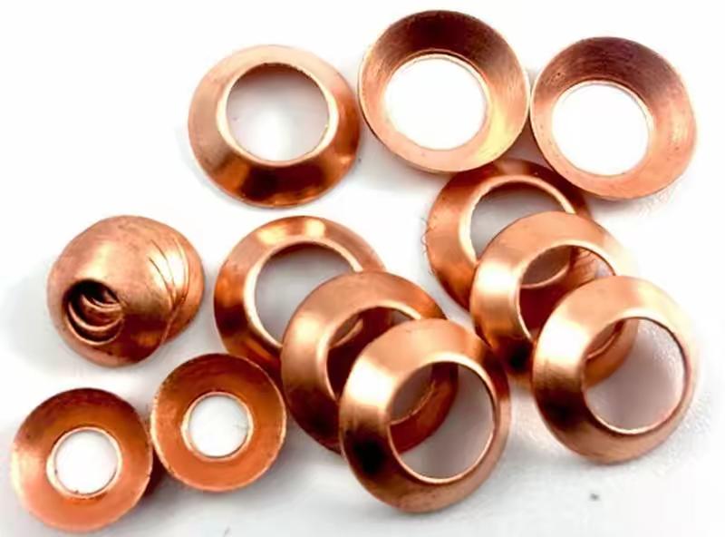 Bowl Hole Copper Washer Air Conditioner Refrigeration Gasket Frequency Conversion Cooling System Seal Washer Parts