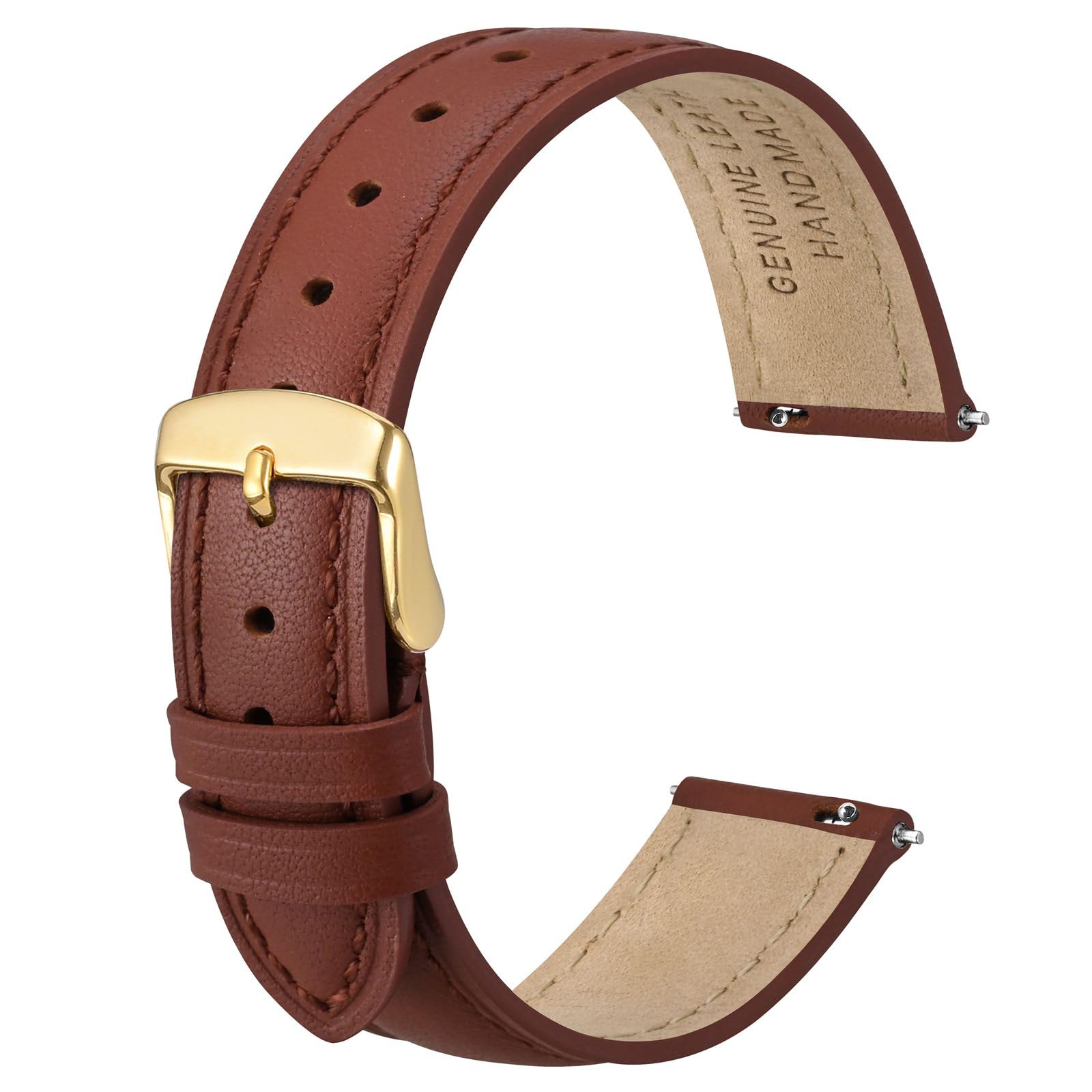 

[Anbeer] Leather Watch Strap Quick Release Elegant Watch Band Red for Women 12mm 14mm 12 mm