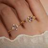 Shining Purple Zircon Open Ring Fantastic Elegant Versatile Index Finger Ring