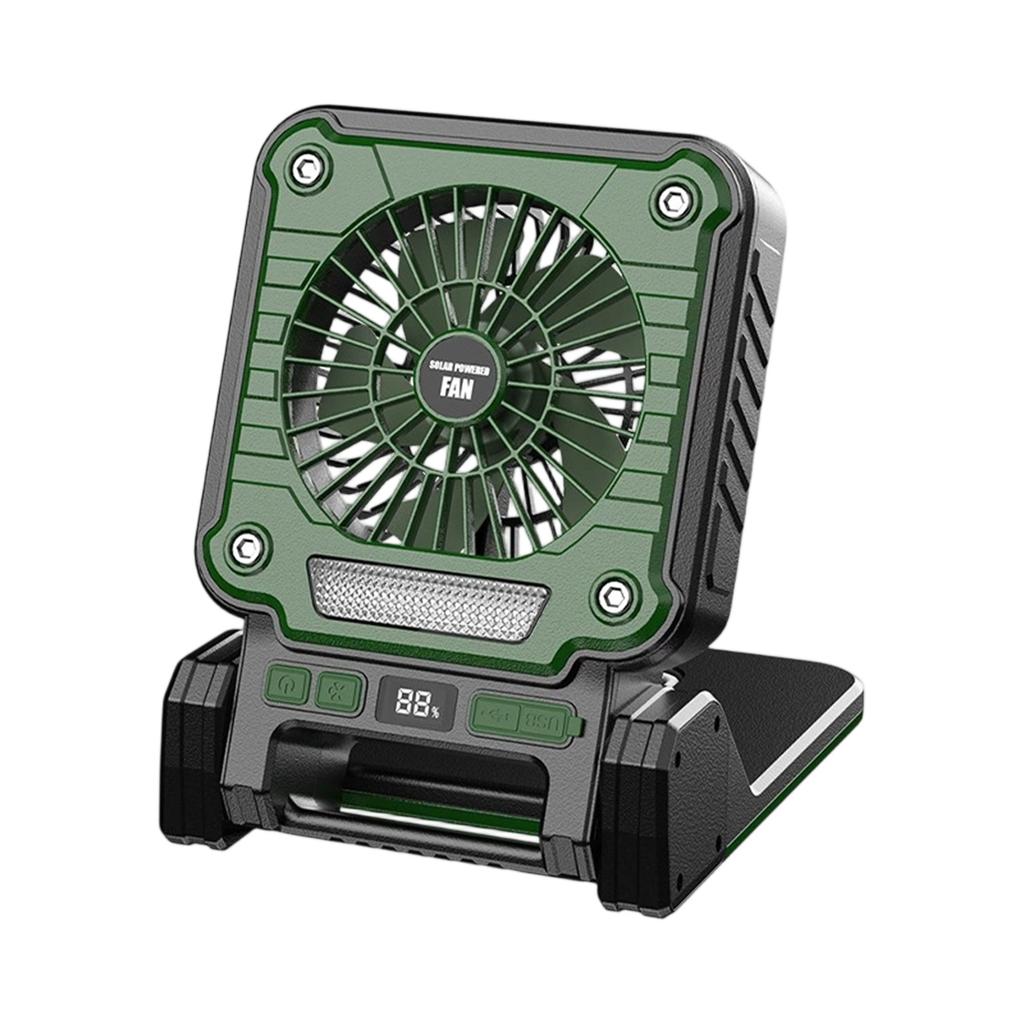 Tragbarer Solar-Ventilator für den Außenbereich – Multifunktionale faltbare Zeltlampe, Camping-Ventilator & für Wandern, Reisen & Outdoor-Abenteuer