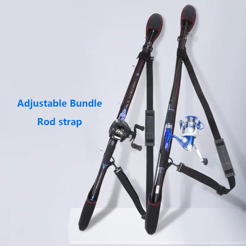 Portable Fishing Rod Protective Sheath Case Fly Fishing Rods Cover Pole Bag Holder Belt Straps Wrap Tools Accessories