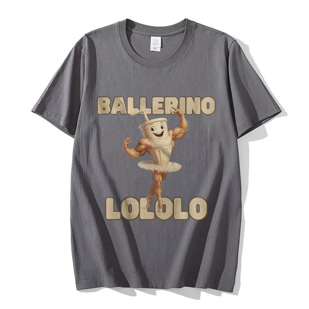 Ballerino LoLoLo Dancer Graphic T Shirts Funny Italian Brainrot Meme Merch Tshirts Mens Women Casual Fashion Oversized Tshirt