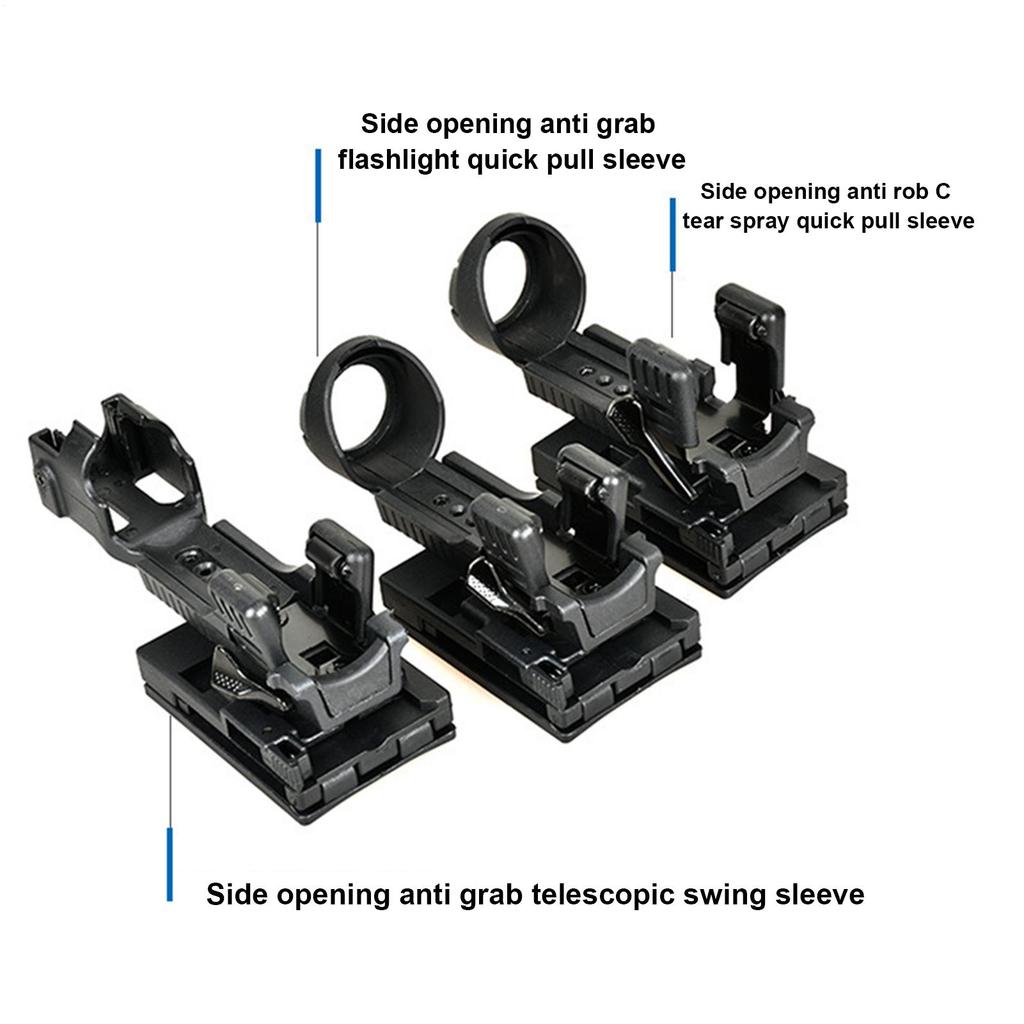 Flashlight Holster 360 Degrees Rotating Torch Holder Outdoor Hunting Flashlight Pouch Case With Lever Side Lock System