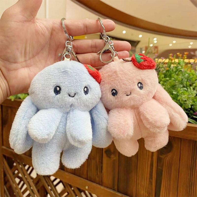 Rabbit Lovely Strawberry Keychain Plush Toy Adorable Stuffed Animal Gift Idea