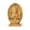 Statue de Bouddha Buis Hauteur totale 70mm Statue assise Sculpture Mini Bouddha Sculpture sur bois Ornement en bois Figure Feng Shui Prière Protection contre le mal