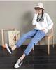 Maternity Stretch Straight-Leg Jeans: Loose Fit, Plus Size, Spring/Autumn Style
