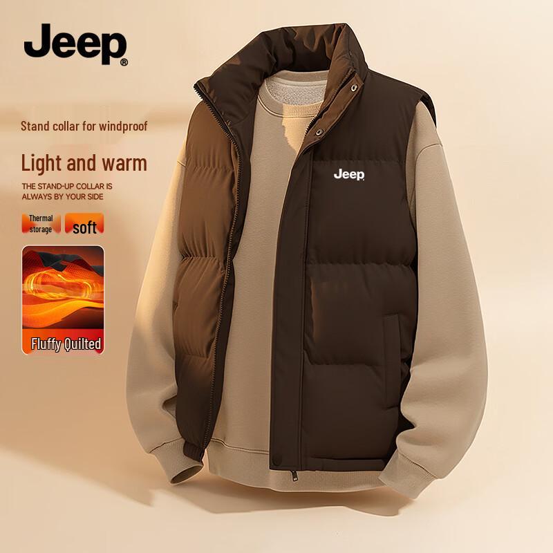 Jeep Heren Warme Gevoerde Fleece Vest