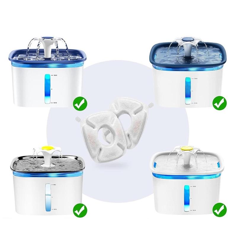 Confezione da 4 Filtri di Ricambio Forniscono Acqua Rinfrescante per la Fontana per Animali Domestici Ottimizza la Routine di Bevuta del Tuo Animale Domestico