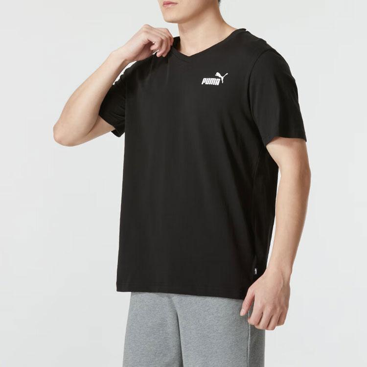 Puma American Vintage Letter Logo Print Breathable Short Sleeve T-Shirt Men Tops Black 630562-01