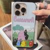 Cute Cartoon Barbapapa For iPhone 16 15 14 13 12 11 17 Pro Max Plus Wave Corrugated Phone Case Anti Drop Cover
