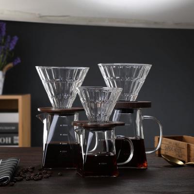 Kaffeekanne aus hochborosilikatglas V60 Filtertasse Filterset Runde Platzteilkanne