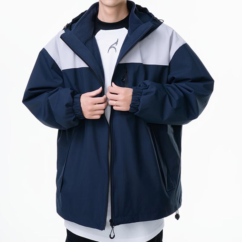 PLAYBOY Men's Hooded Waterproof Outdoor Jacket