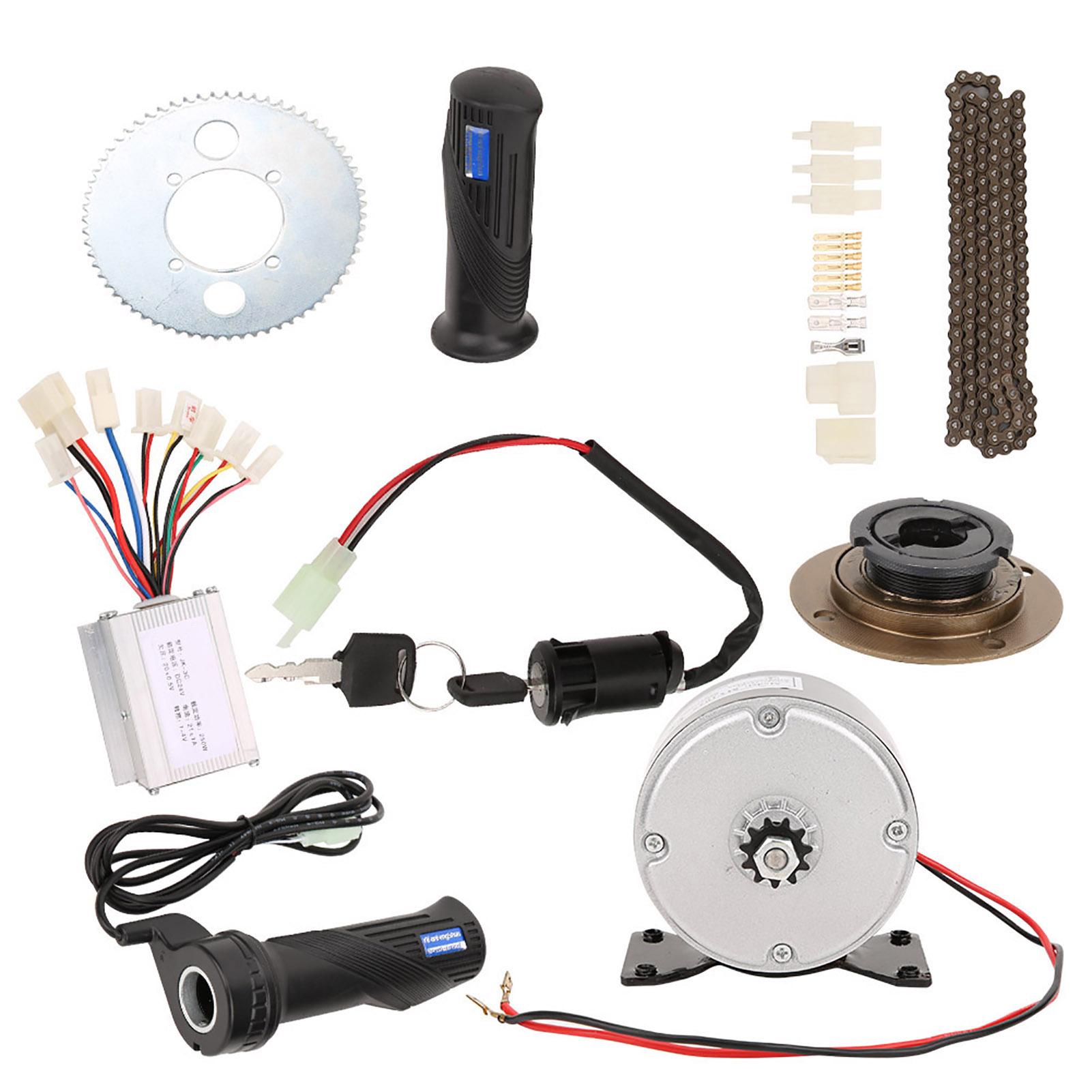 

9pcs/Set 250W 24V Brush Motor Set Cycling Conversion High Speed Kit Accessory