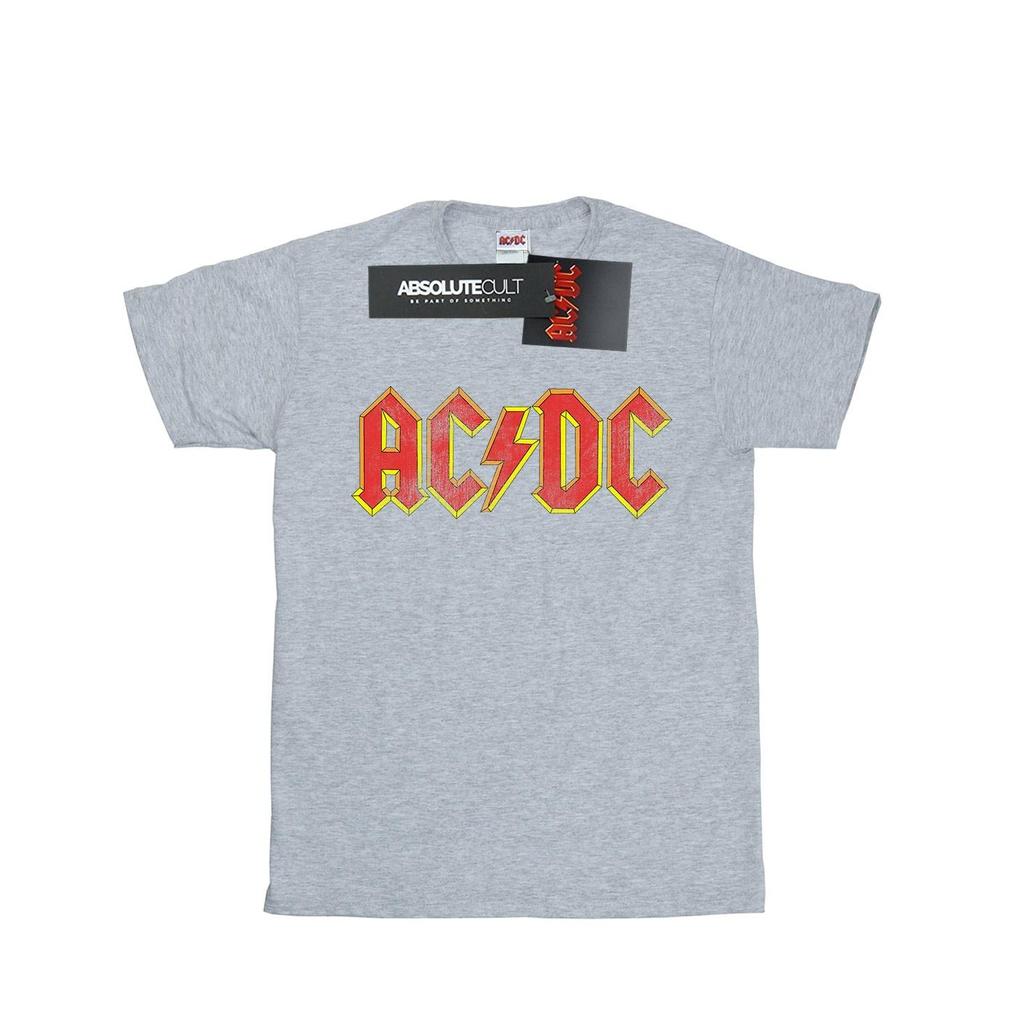 AC/DC Boys Distressed Cotton Logo T-Shirt