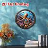 Metallposter Krake Vintage, 2D Flaches Aluminium Wandkunst für Wohnzimmer