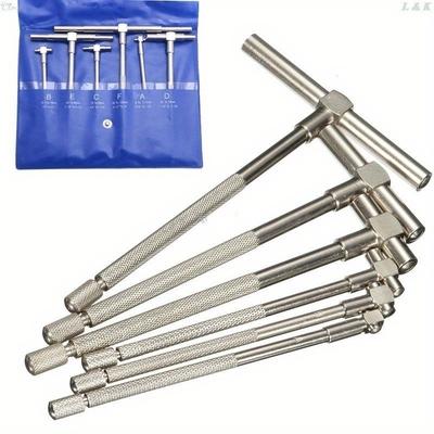 6pcs / Set 8-150mm (5/16 "-6") Telescoping Gauge Set Internal Gauge, Hole Gauges for Quick Inside Measurements of Holes