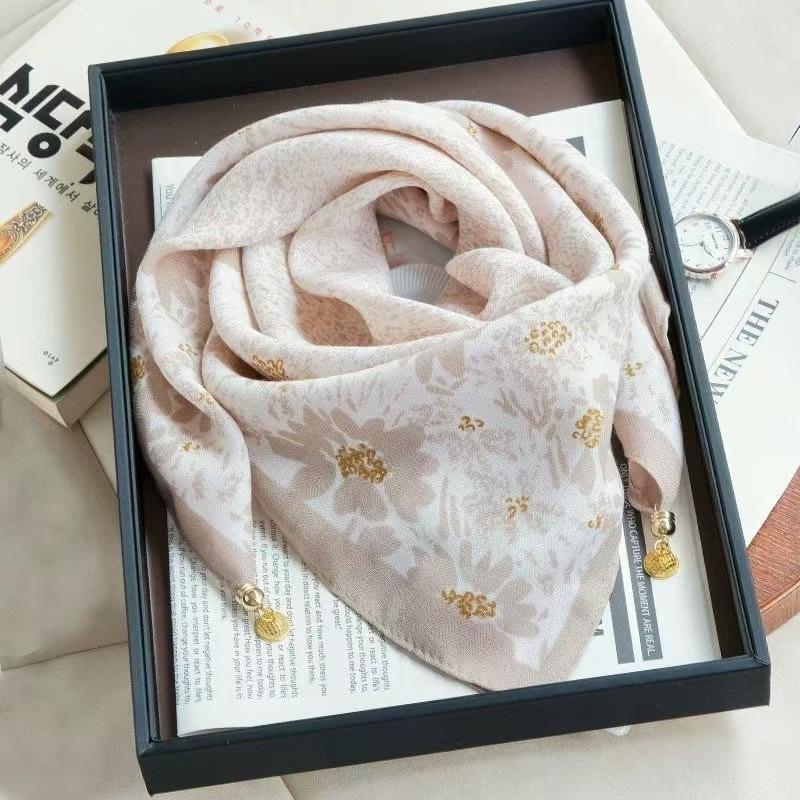 Unisex Pamuklu Keten Kare Eşarp - Yumuşak, Nefes Alabilir, Rüzgar Geçirmez ve Dekoratif Jakarlı Dokuma Moda