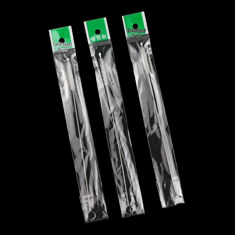 

Набор для чистки бутылочек и пустышек из кусочков корня лотоса: Длинные, толстые щетки из нержавеющей стали для соломинок, чашек и крышек OPP Bag Straw Brush