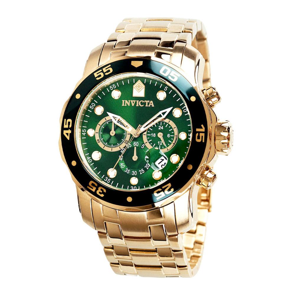 Inbigta Pro Diver Collection Men'S Chronograph Large Metal Wristwatch 0075