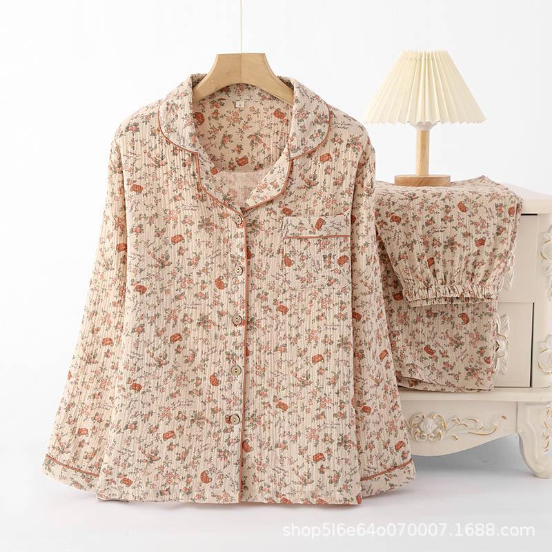 

Новая женская пижама из двух частей с длинными рукавами, брюки Cactus, 100% хлопок, простая и удобная домашняя одежда XL