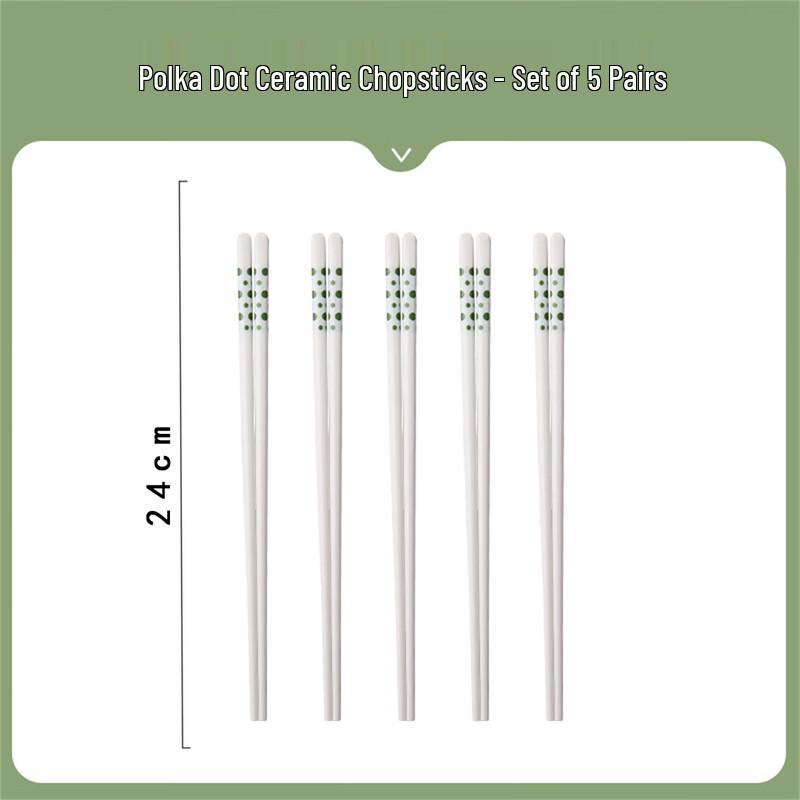 Haoya Jingdezhen Ceramic Chopsticks 5-Pair Set