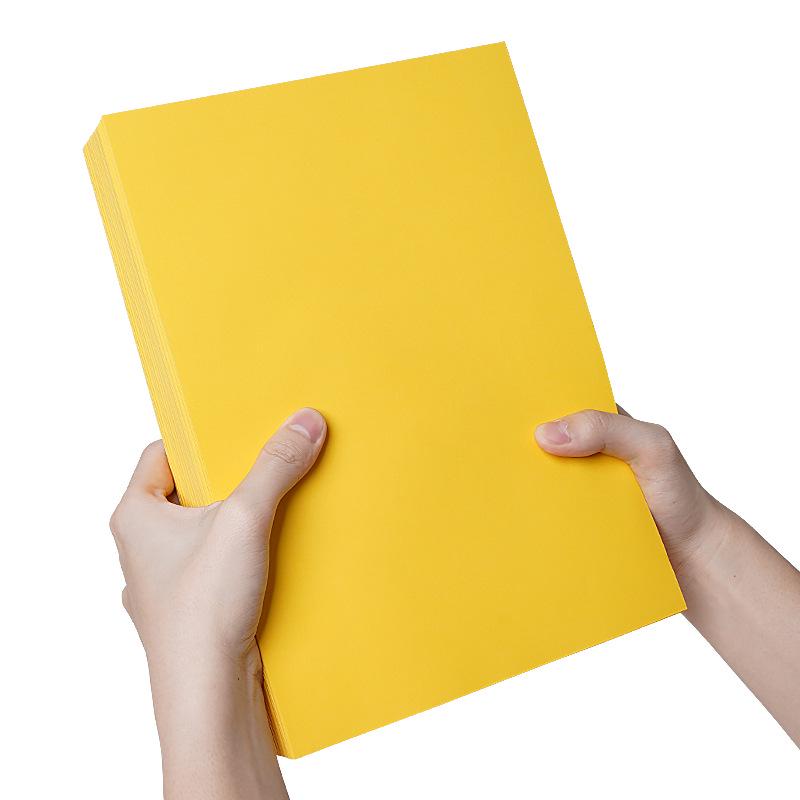 Tangerine A4 Color Paper: 70g Cardstock for Office & Handmade Origami, Gold.