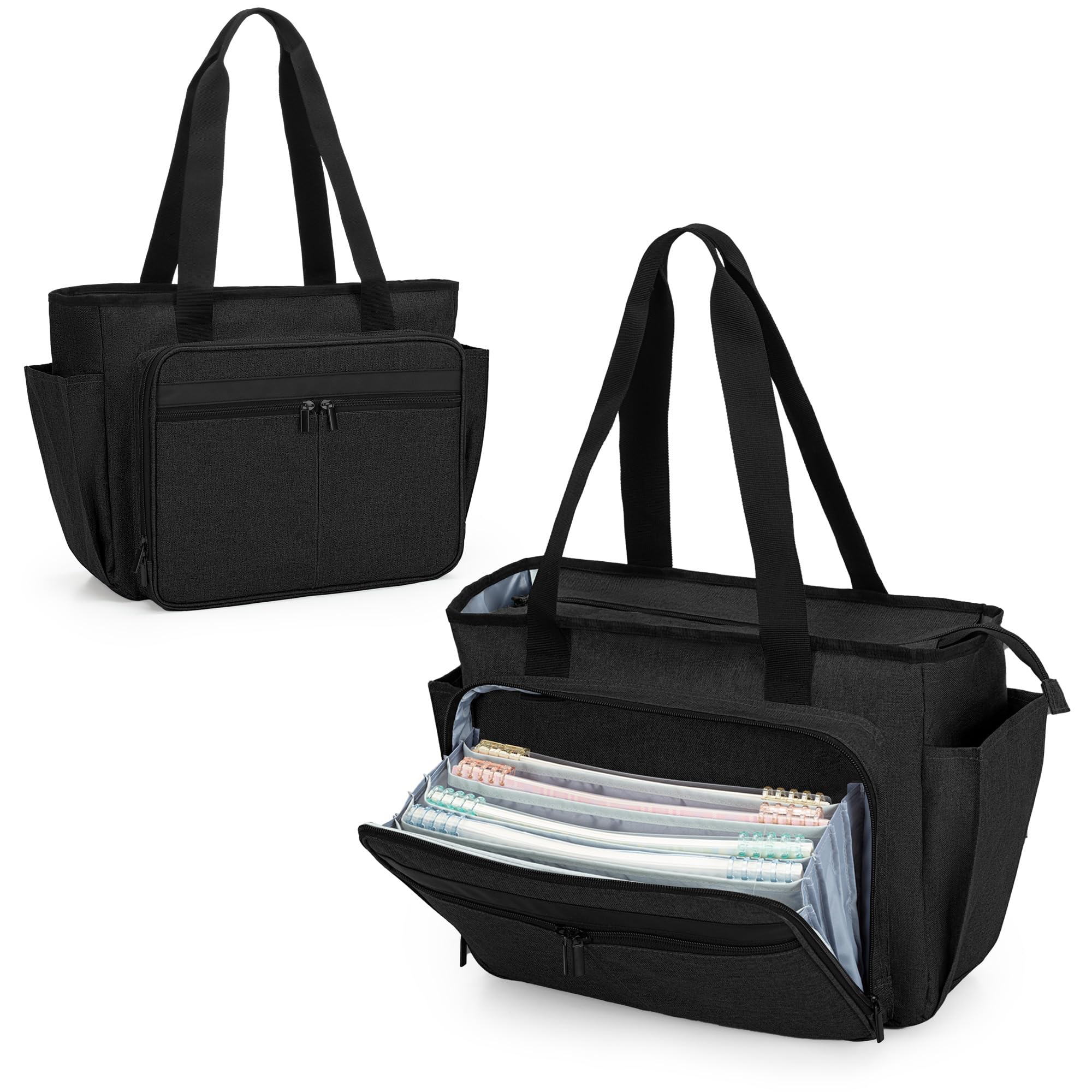 

Teacher Large Teacher Tote Business Business Office Tote Bag [Trunab] Bag, Capacity, Bag, Bag, Commuting, School, Trips, Visits, (Black) чорний