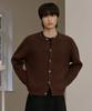 Hyoji Fw Washable Hyoji Round Crop Knit Cardigan (3 Colors)