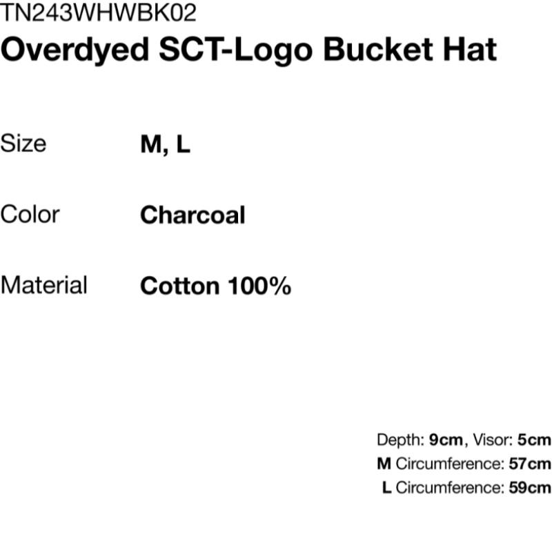 ThIs Is Never THat Overdyed Sct Logo Bucket Hat Charcoal