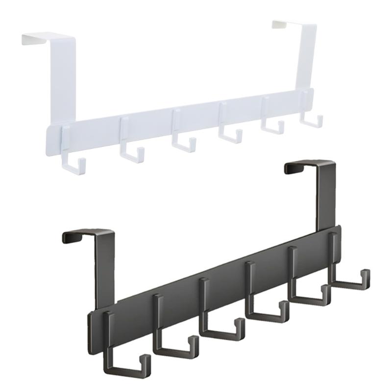 Heavy Dutys Over Door Hangers Wall Mounted Organizer Rack for Coat Towel Bag 5 Hooks Use Coat Hooks Jackets Jewelry