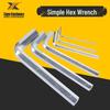 L-Shaped Hex Wrench Set, 1.27 - 10mm Flat Head