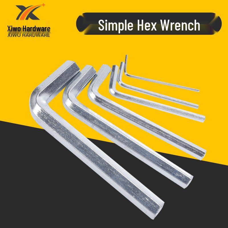 L-Shaped Hex Wrench Set, 1.27 - 10mm Flat Head 1.5mm - 17x47mm